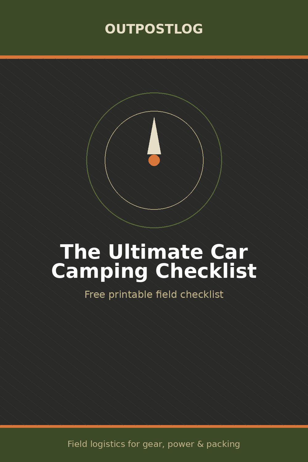 OutpostLog title card: The Ultimate Car Camping Checklist — Free printable